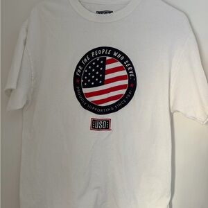 SO White American Flag Graphic Tee